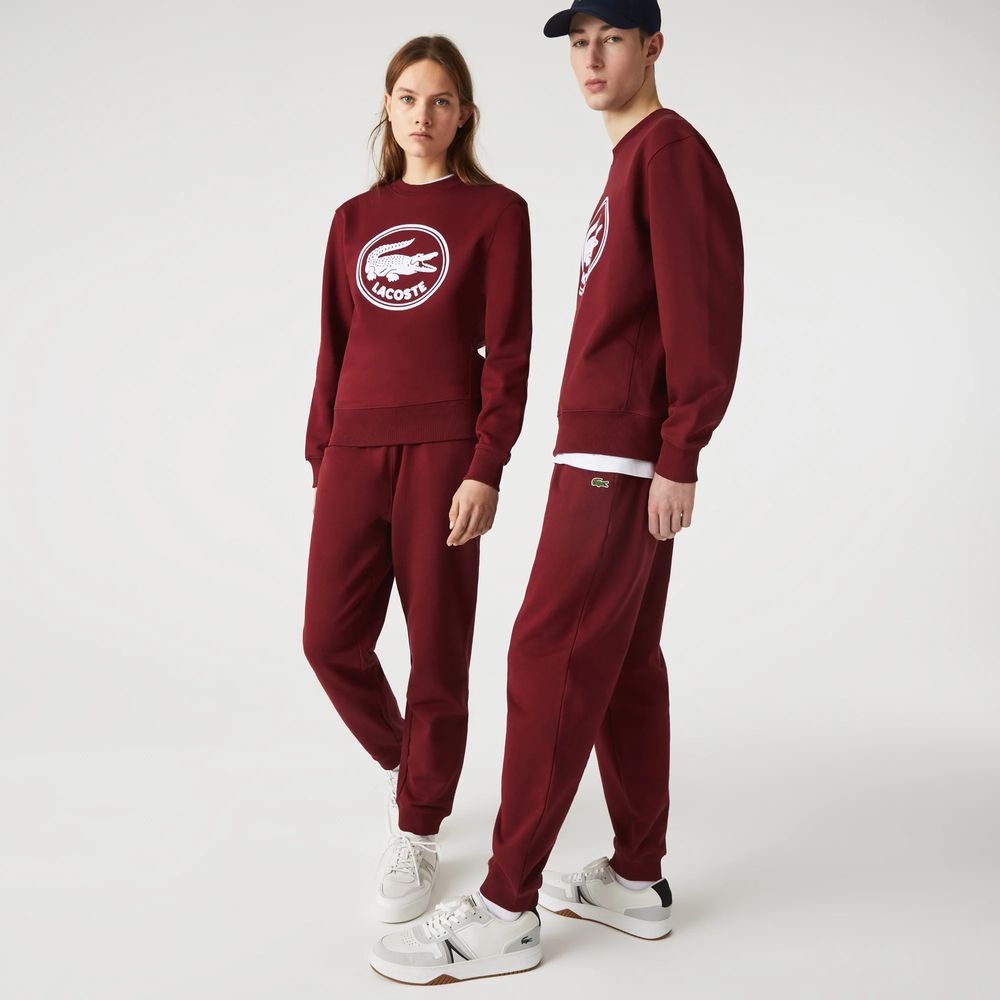 Survetement lacoste rouge bordeaux cheap