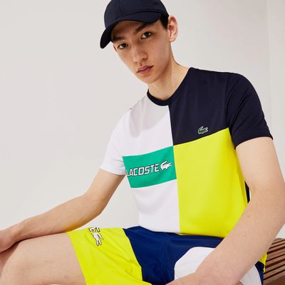 T shirt jaune lacoste cheap