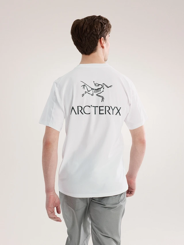 Tシャツ・カットソー Arc'teryx \"Kragg SL Cotton Brid Word SS\" T-shirt Shop Mens Kragg SL Cotton Bird Word SS - 24K Black - XXL