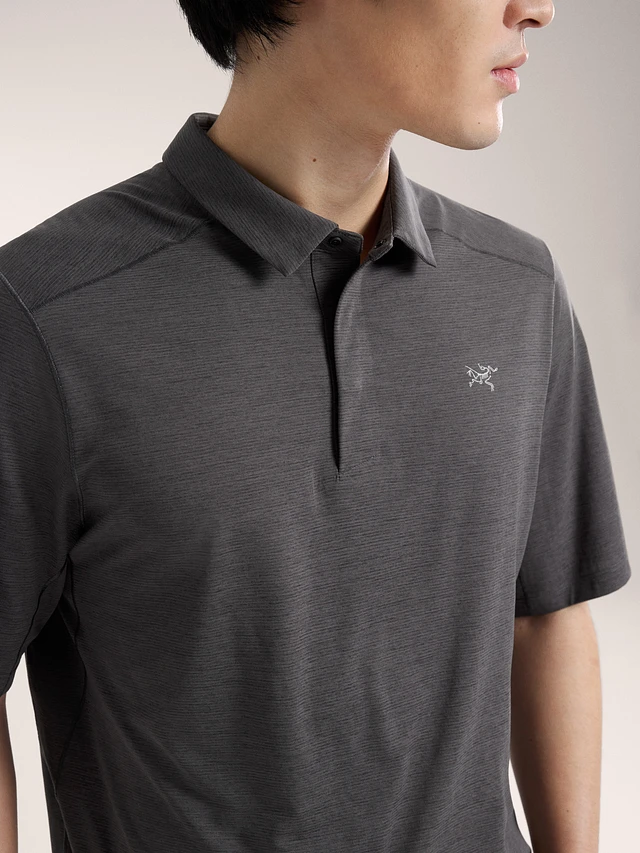 ARC'TERYX Cormac Polo SS アークテリクス Arc'teryx Men's Cormac Polo SS Black Heather - Play Stores Inc