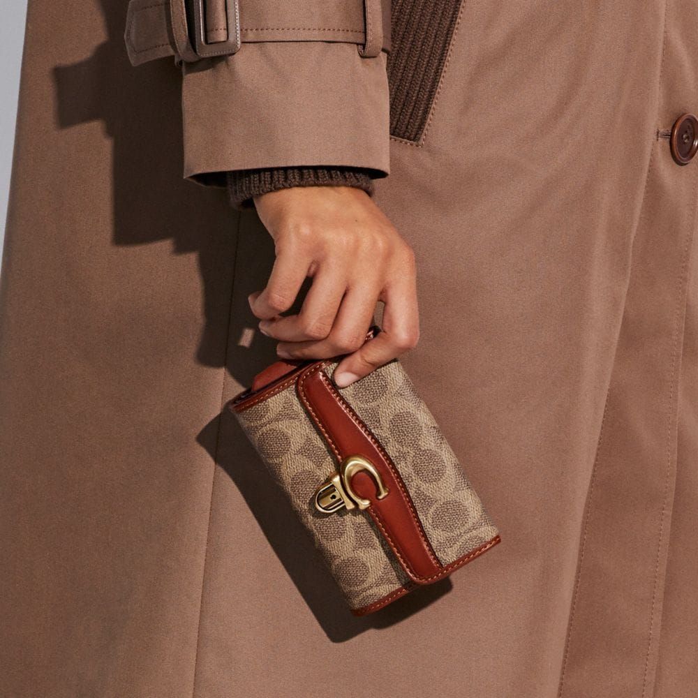 Coach Studio Medium Wallet In Signature Canvas Mall of America®