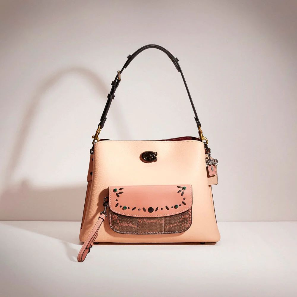 COACH® Upcrafted Willow Shoulder Bag In Colorblock With Signature