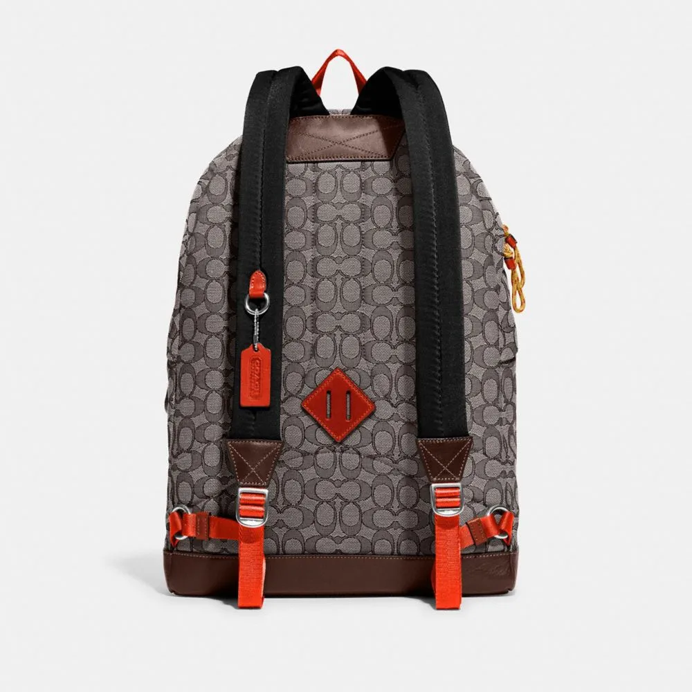 Coach Utility Dome Backpack In Signature Jacquard | Square One