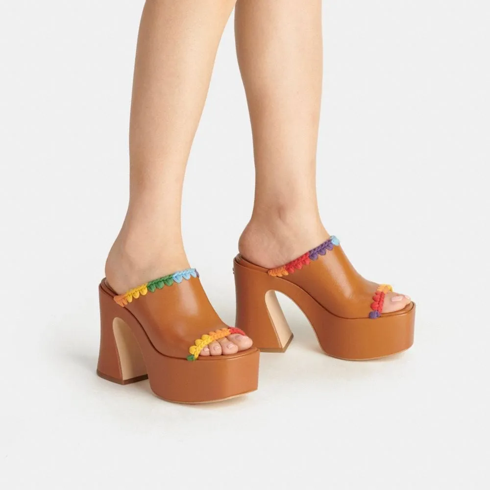 Coach Bobi Platform Sandal With Rainbow Crochet Mall of America®