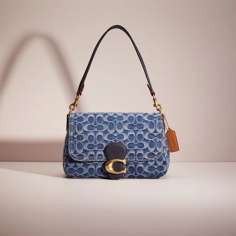 Coach Restored Soft Tabby Shoulder Bag In Signature Denim Mall