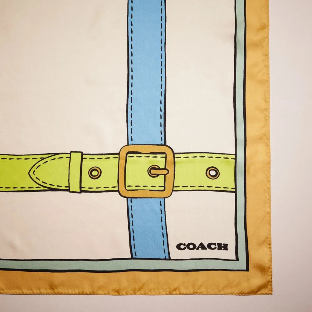 Coach Restored Tromple Loeil Print Silk Square Scarf Mall of America®