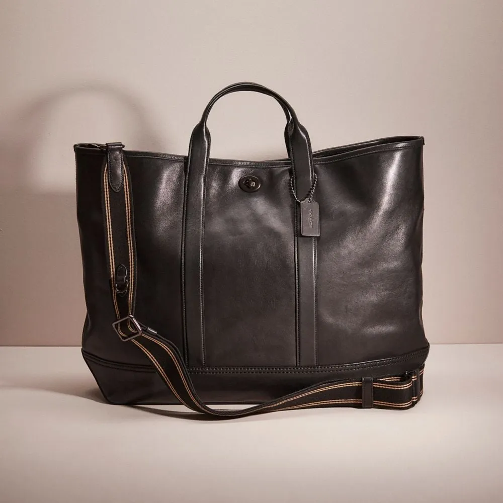 Coach black turnlock discount tote