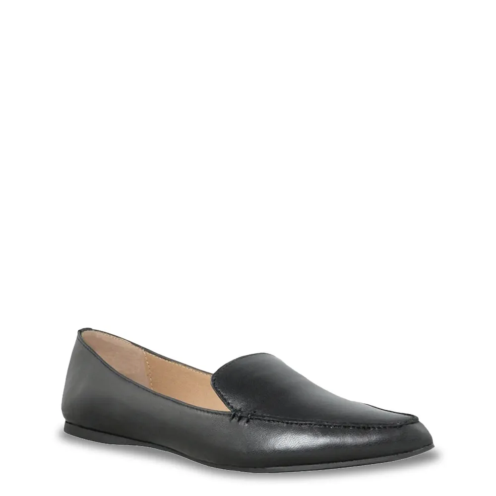 Steve madden store feather leather loafers