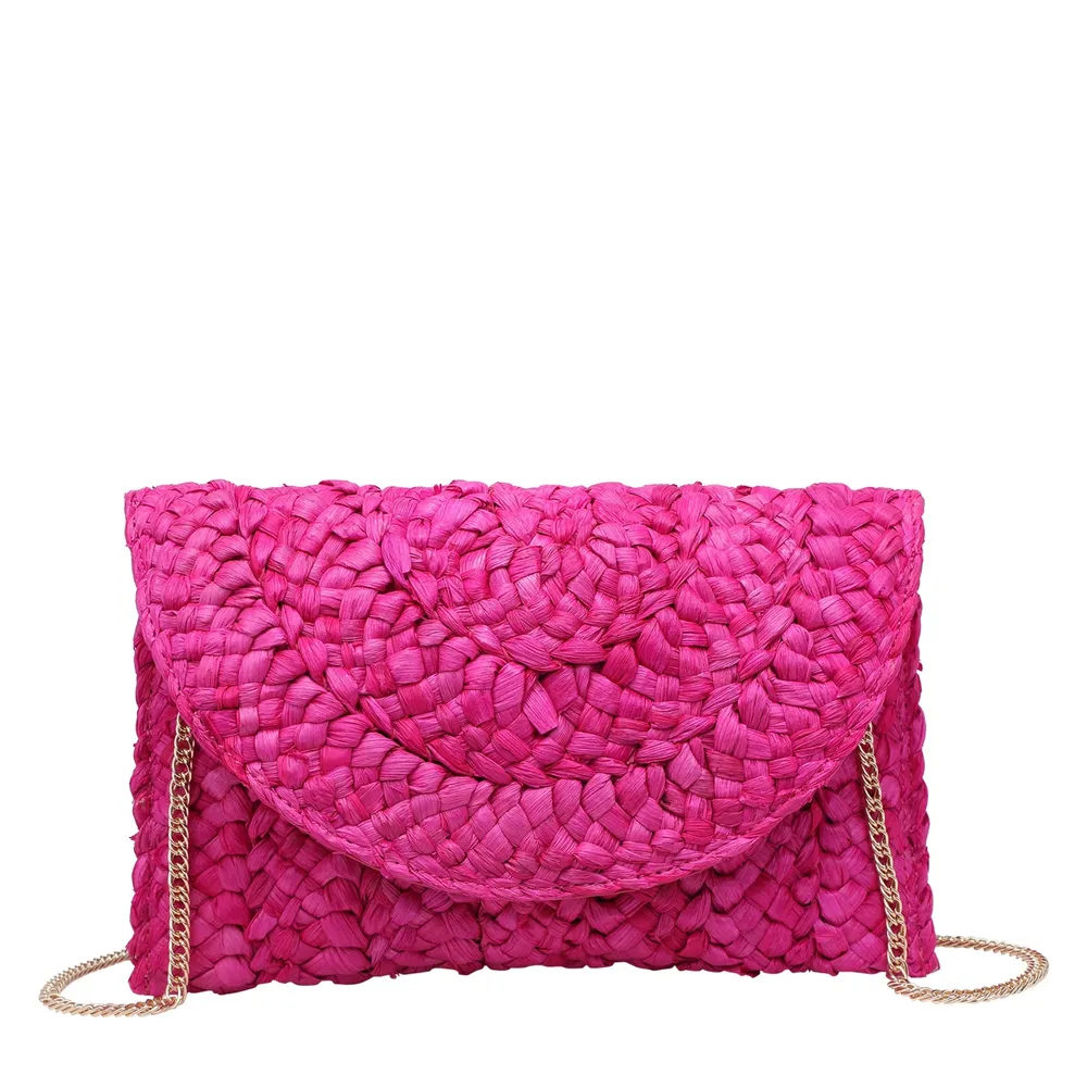 Neon pink clutch sale