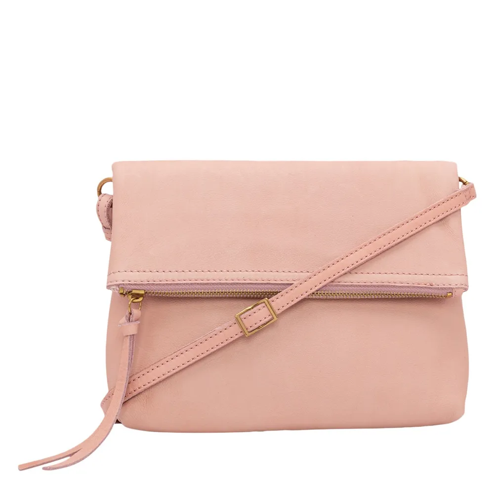 Foldover leather crossbody bag hot sale