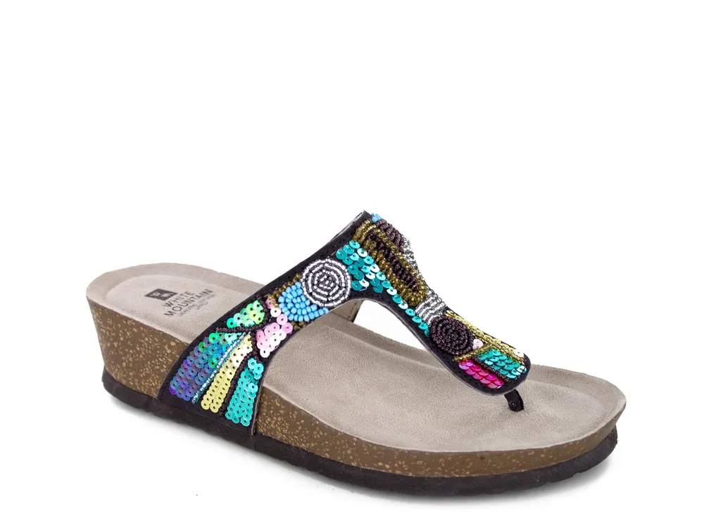 White mountain sequin discount sandals