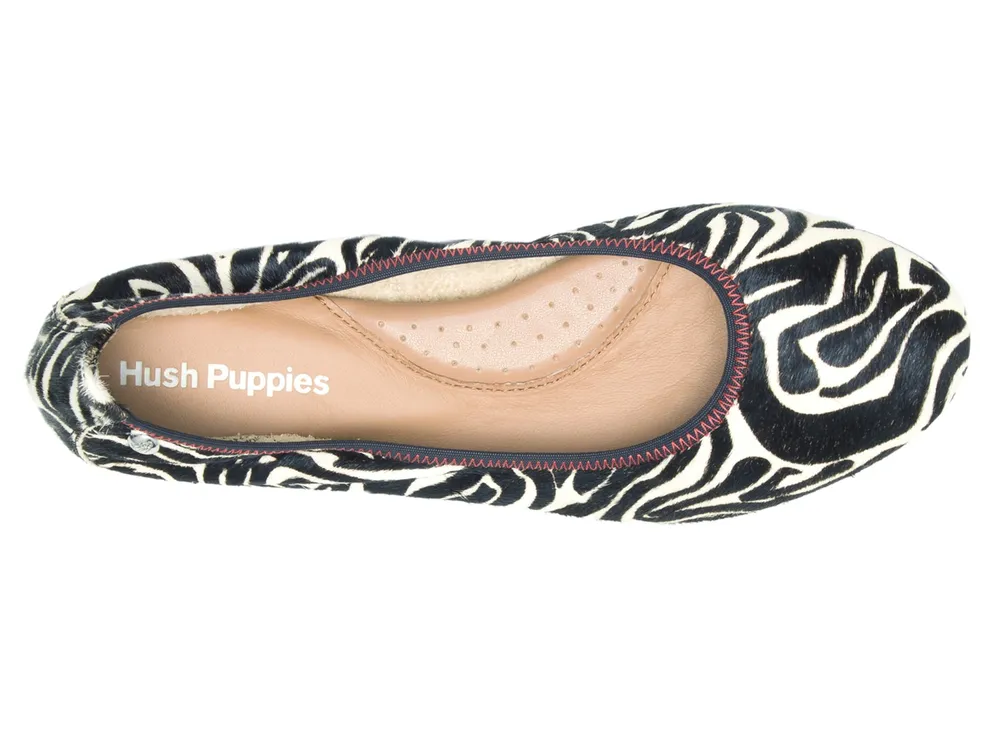 Hush puppies chaste clearance ballet flat black leather