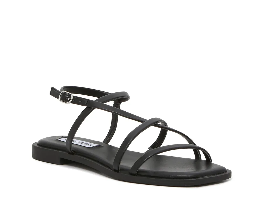 Dsw black flat discount sandals