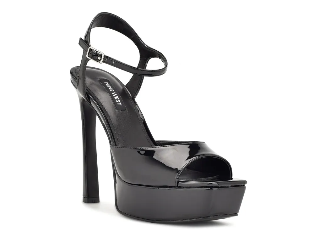 Nine west black hot sale platform sandals