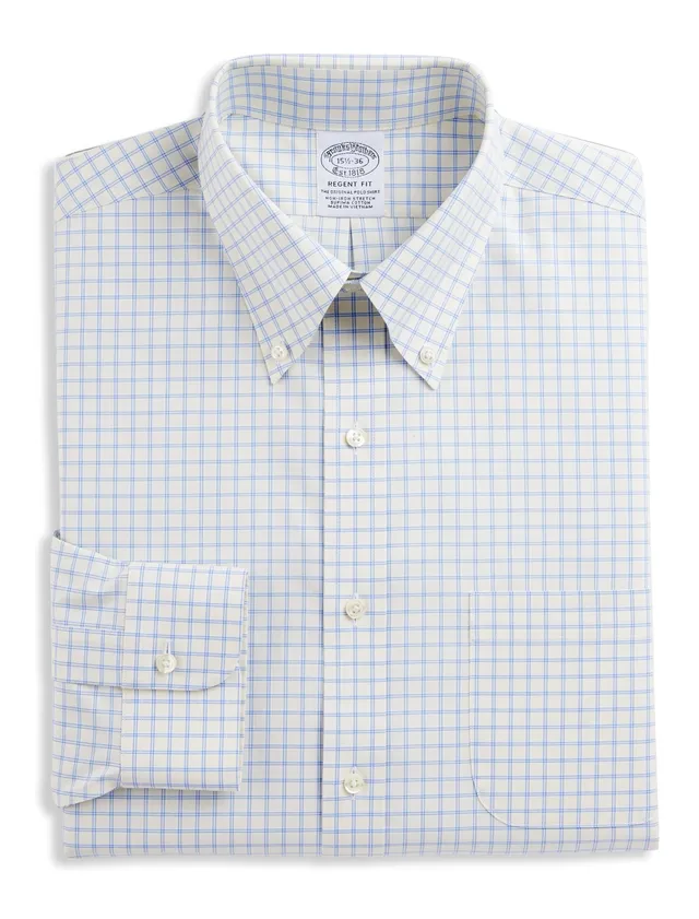 TailorByrd Trim Fit Dobby Check Non-Iron Stretch Dress Shirt
