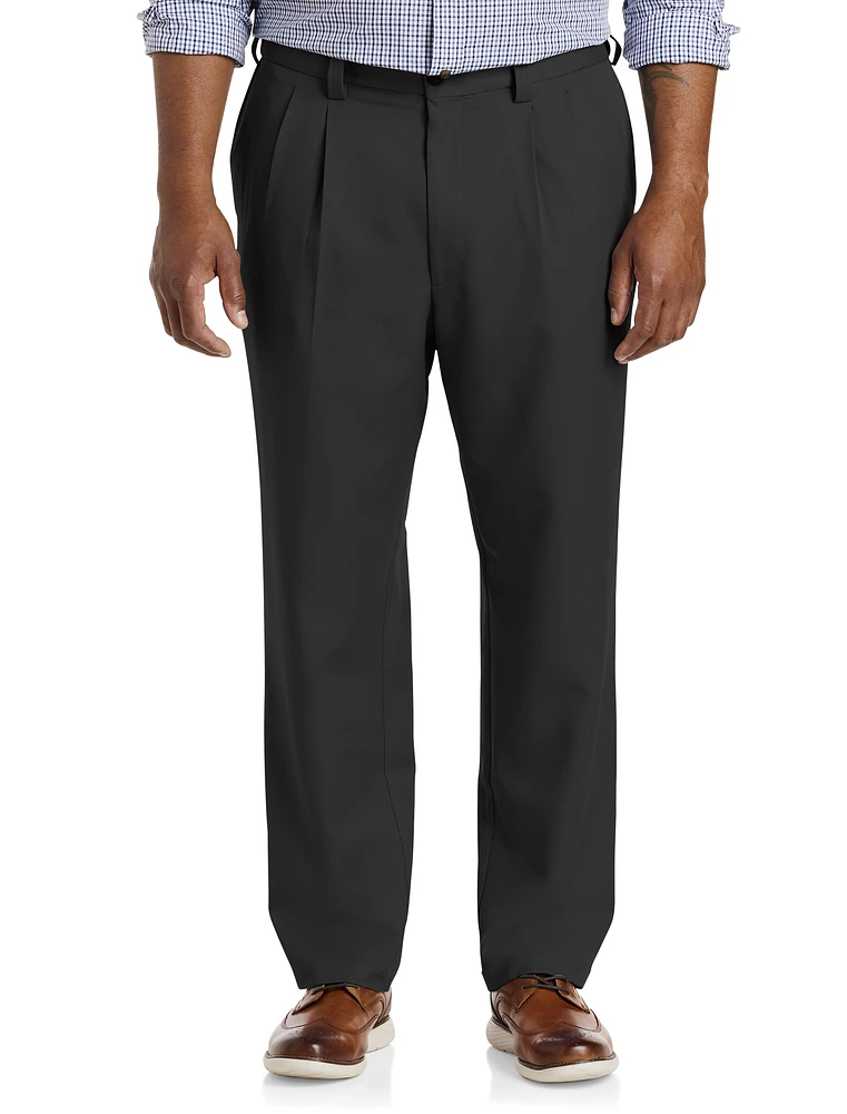 Oak Hill Waist-Relaxer Pleated Microfiber Pants | Mission Valley