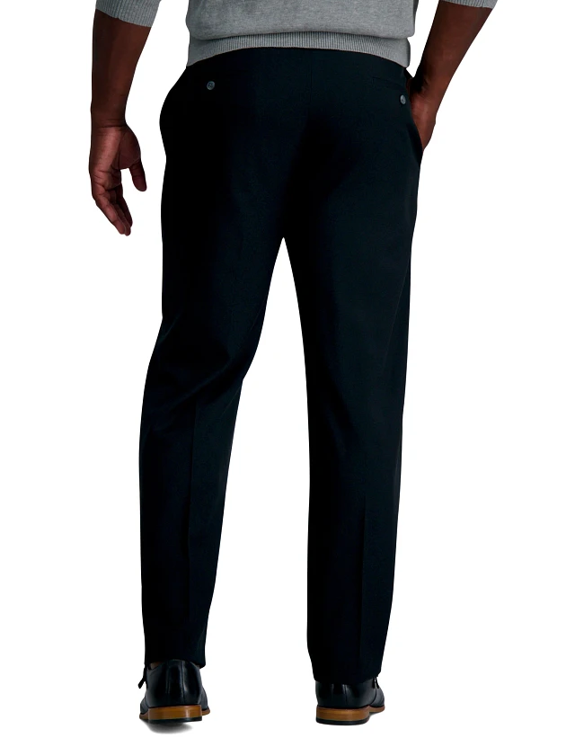 Oak Hill Waist-Relaxer Plaid Flat-Front Dress Pants