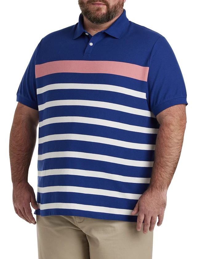 Reebok Performance Chest Striped Polo Shirt | Mission Valley