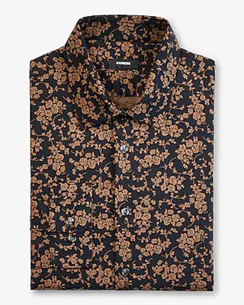 Floral dress shirt express best sale