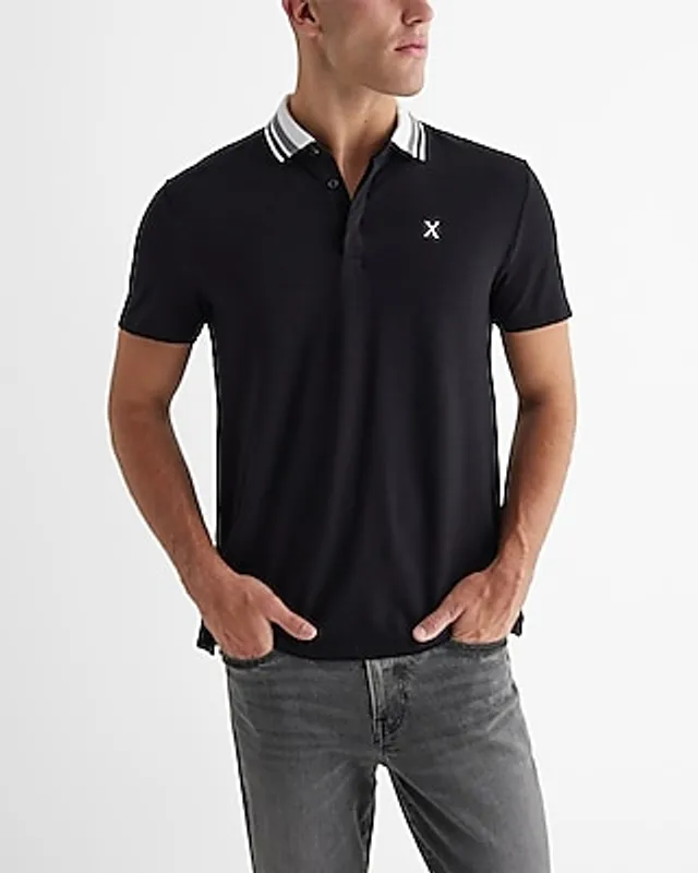 Express Tipped X-Logo Luxe Pique Polo Men's | MainPlace Mall
