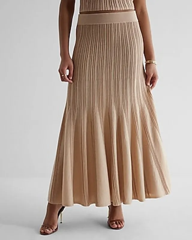 Express pleated maxi outlet skirt