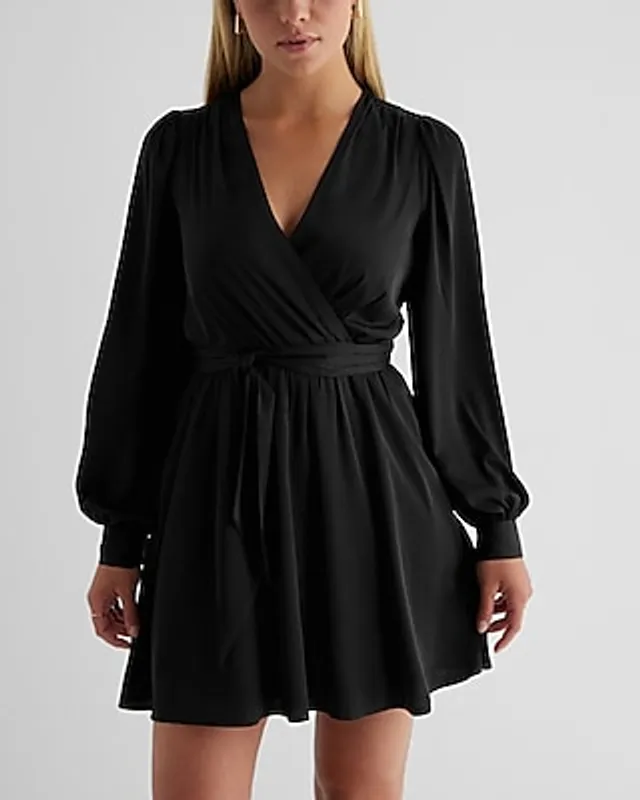 Express satin clearance wrap dress