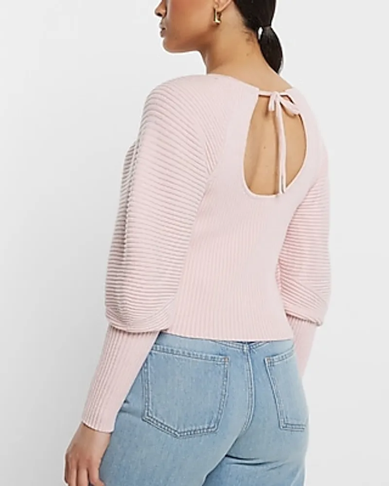 Express open 2024 back sweater