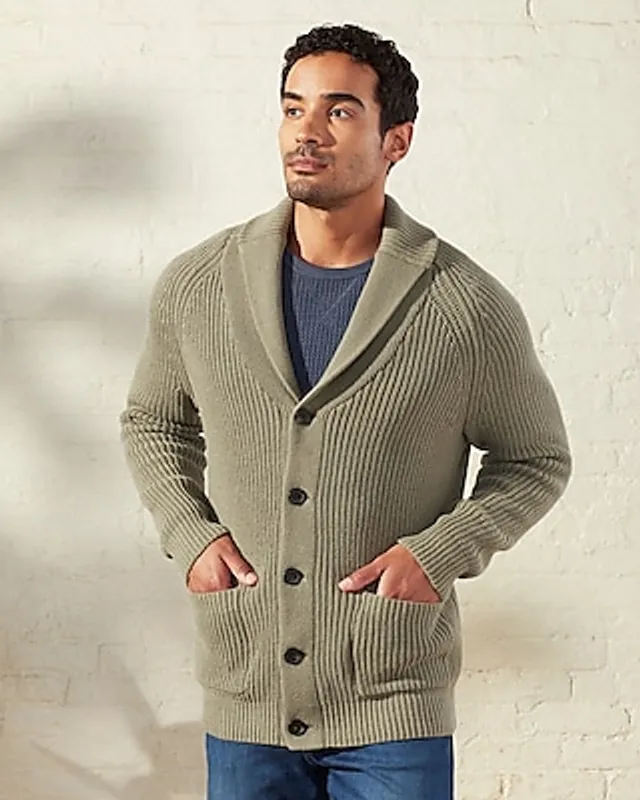 Express Upwest Weekend Shawl Collar Cardigan Pink Men's | The 