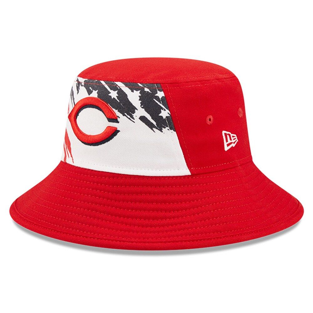 New Era Men's New Era Red Cincinnati Reds 2022 4th of July Bucket Hat ...