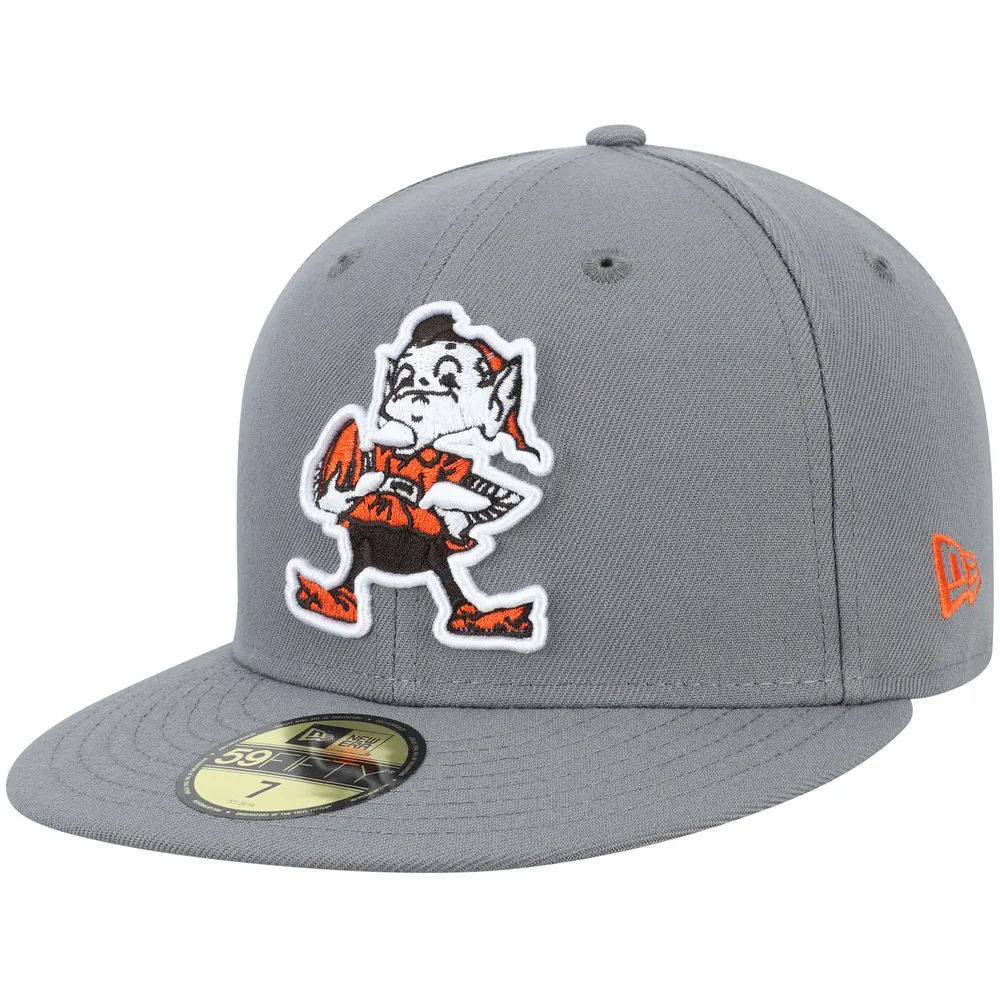 Lids Cleveland Browns New Era Throwback Logo Storm 59FIFTY Fitted Hat