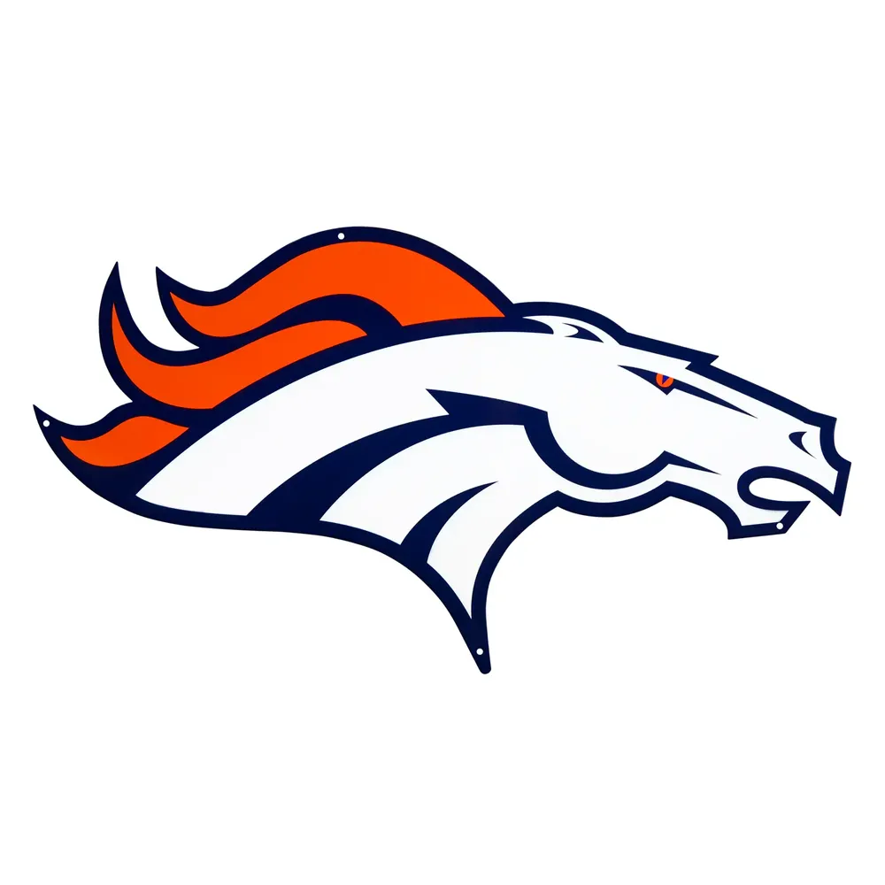 Lids Denver Broncos 13'' x 24'' Statement Size Laser-Cut Steel Logo ...