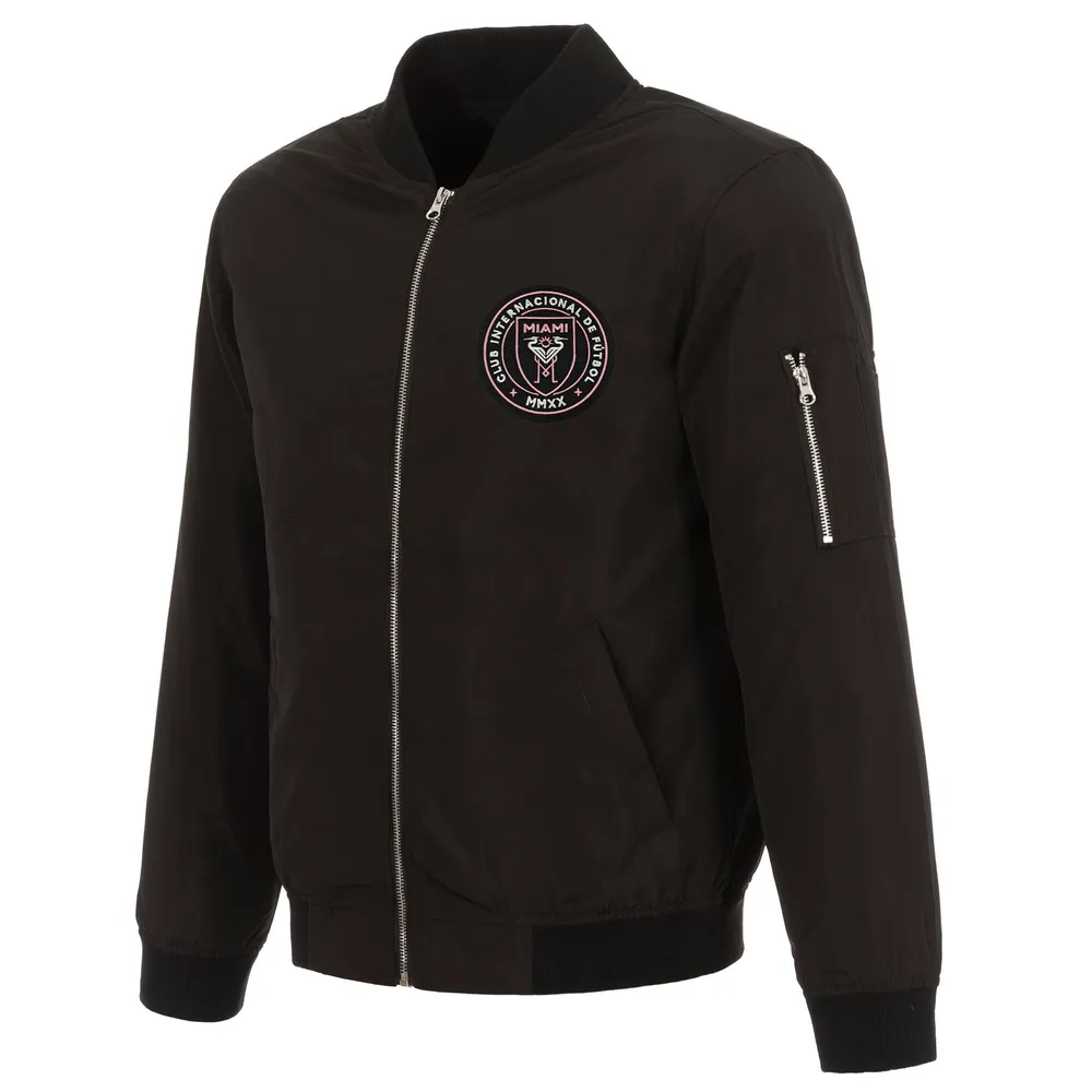 Lids Inter Miami CF JH Design Nylon Full-Zip Bomber Jacket - Black ...