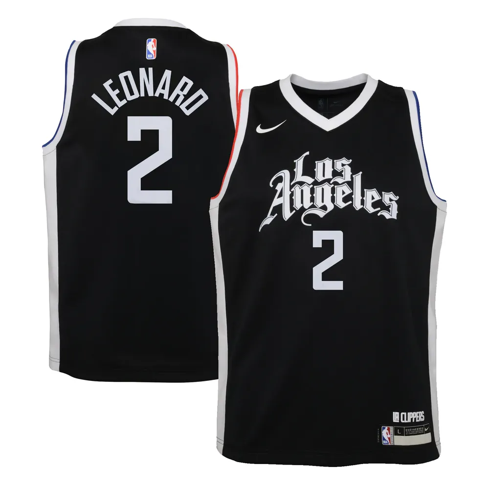 Nike Youth Nike Kawhi Leonard Black LA Clippers 2020/21 Swingman Jersey ...