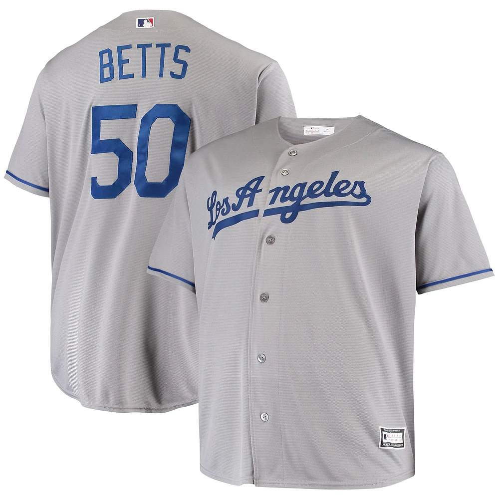 Profile Men's Mookie Betts Gray Los Angeles Dodgers Big & Tall Replica