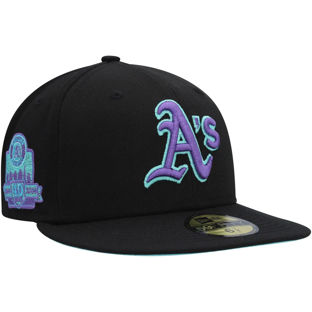 Lids Oakland Athletics New Era 40th Anniversary Black Light 59FIFTY Fitted Hat Alexandria Mall