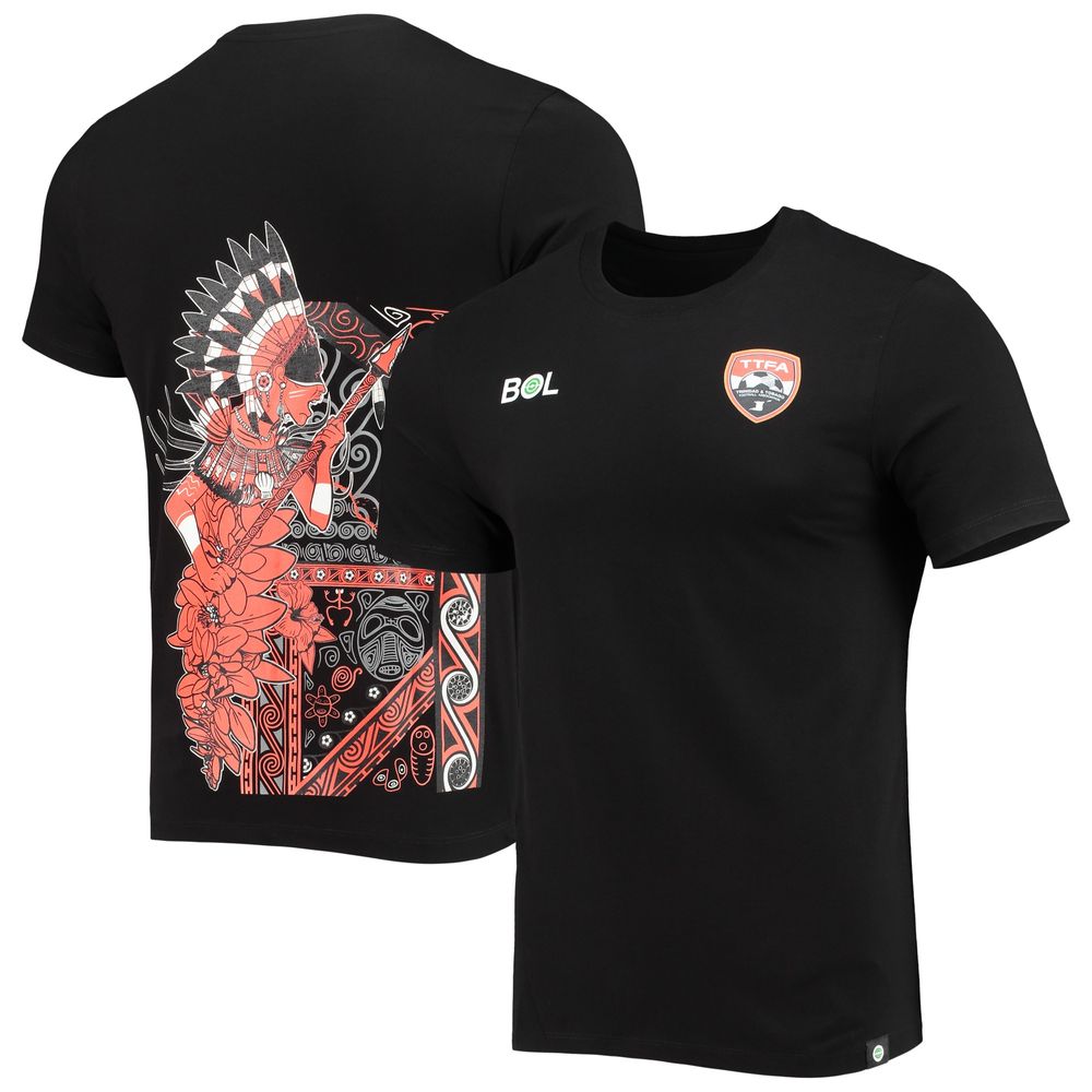 BOL Men's Black Trinidad and Tobago National Team Warrior Tribal T
