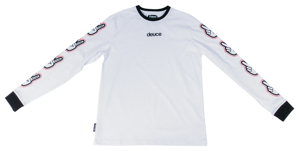 Deuce Mens Deuce Long Sleeve T-Shirt - Mens White/White Size L