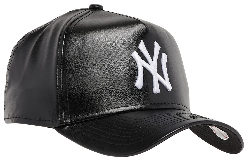 Leather ny 2024 yankees cap