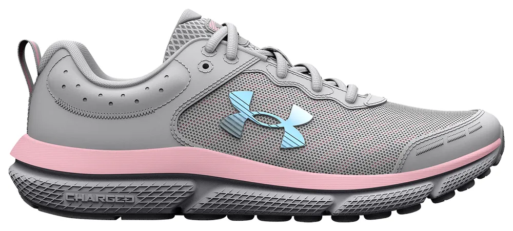 Grey and pink deals under armour shoes