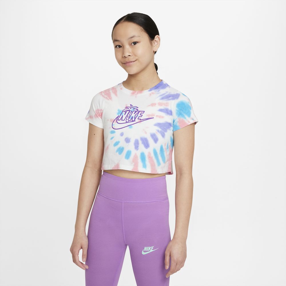 Nike tie dye shirt crop clearance top