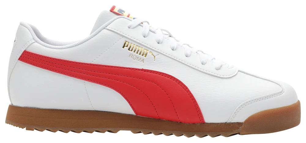 Puma roma hotsell white and blue