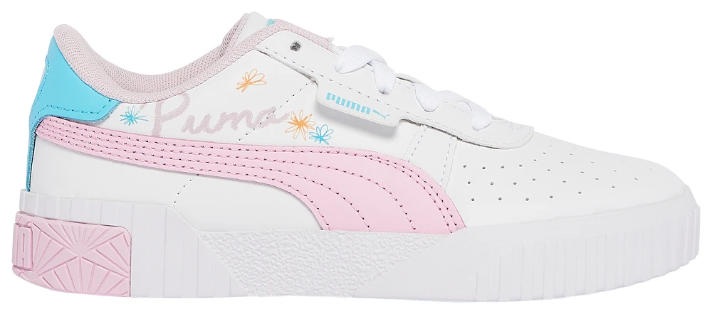 PUMA Girls Cali Sketch Girls Preschool Shoes White Pink