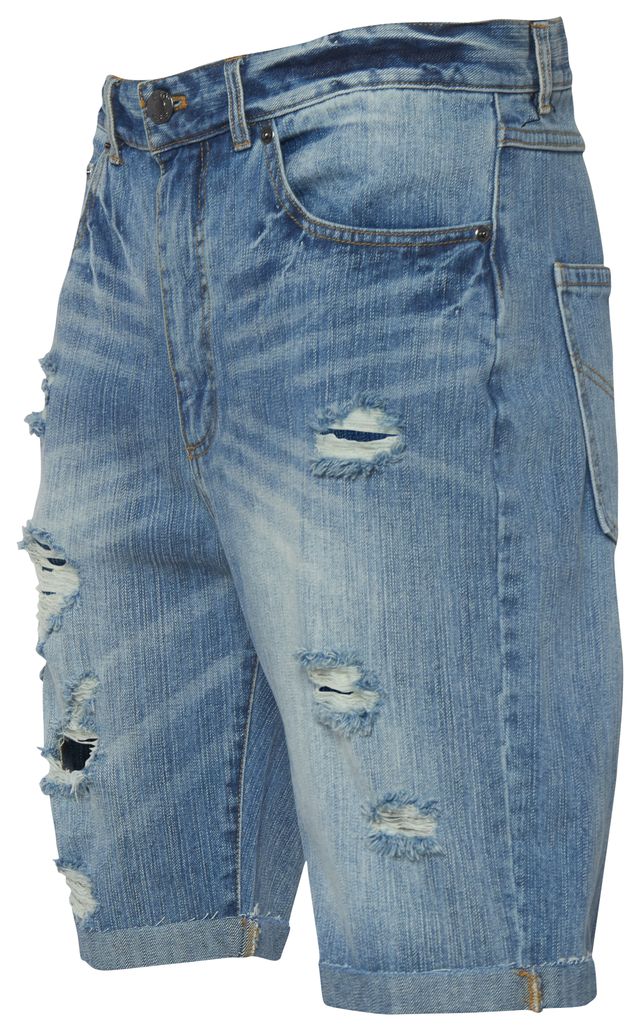 csg fray away denim shorts