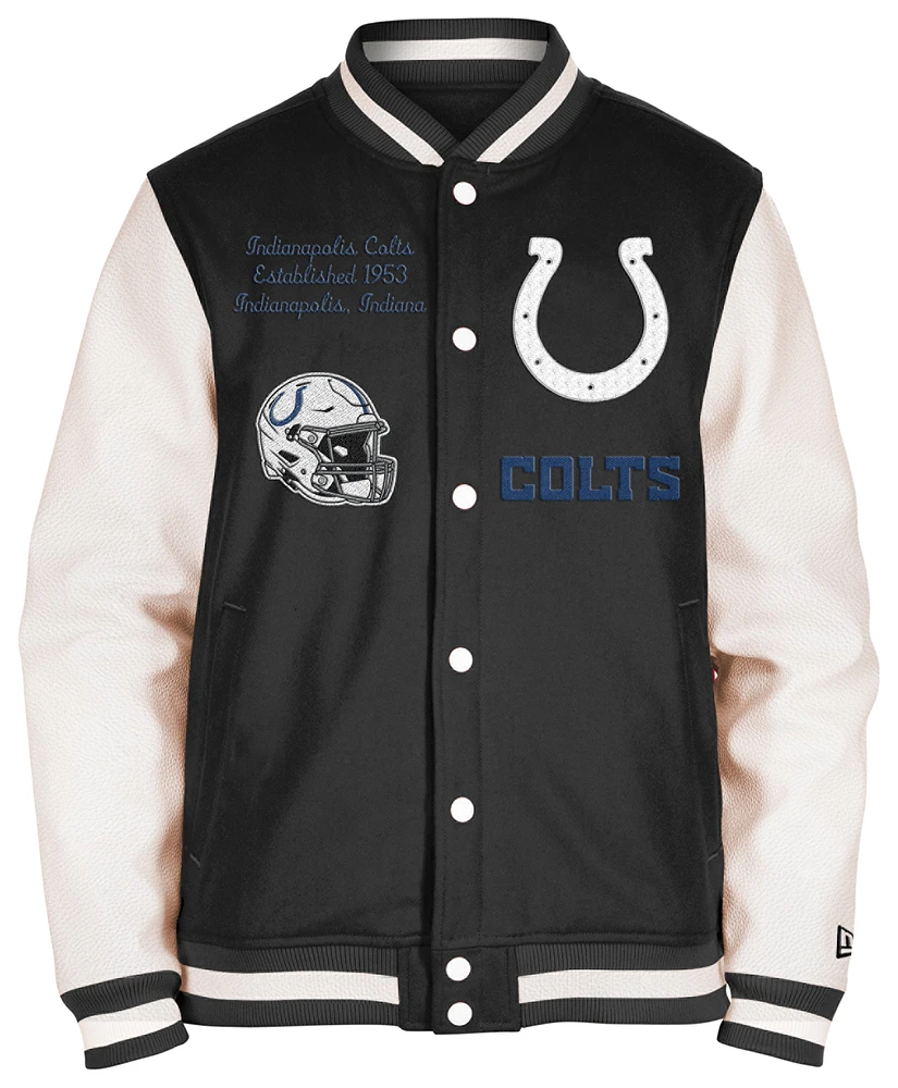 New Era Mens Colts Chenille Varsity Jacket - Blue/Blue | Pueblo Mall