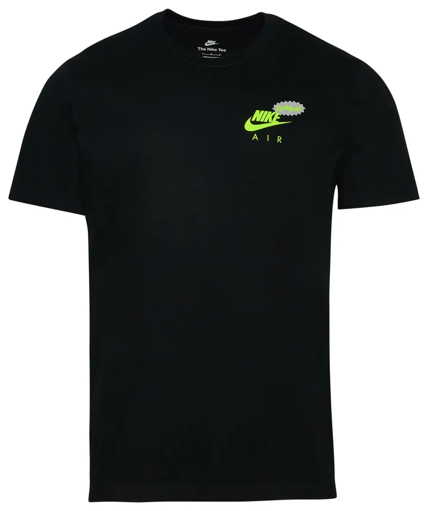 Nike Mens Nike Get N2 Air T Shirt Mens Black Green Size S