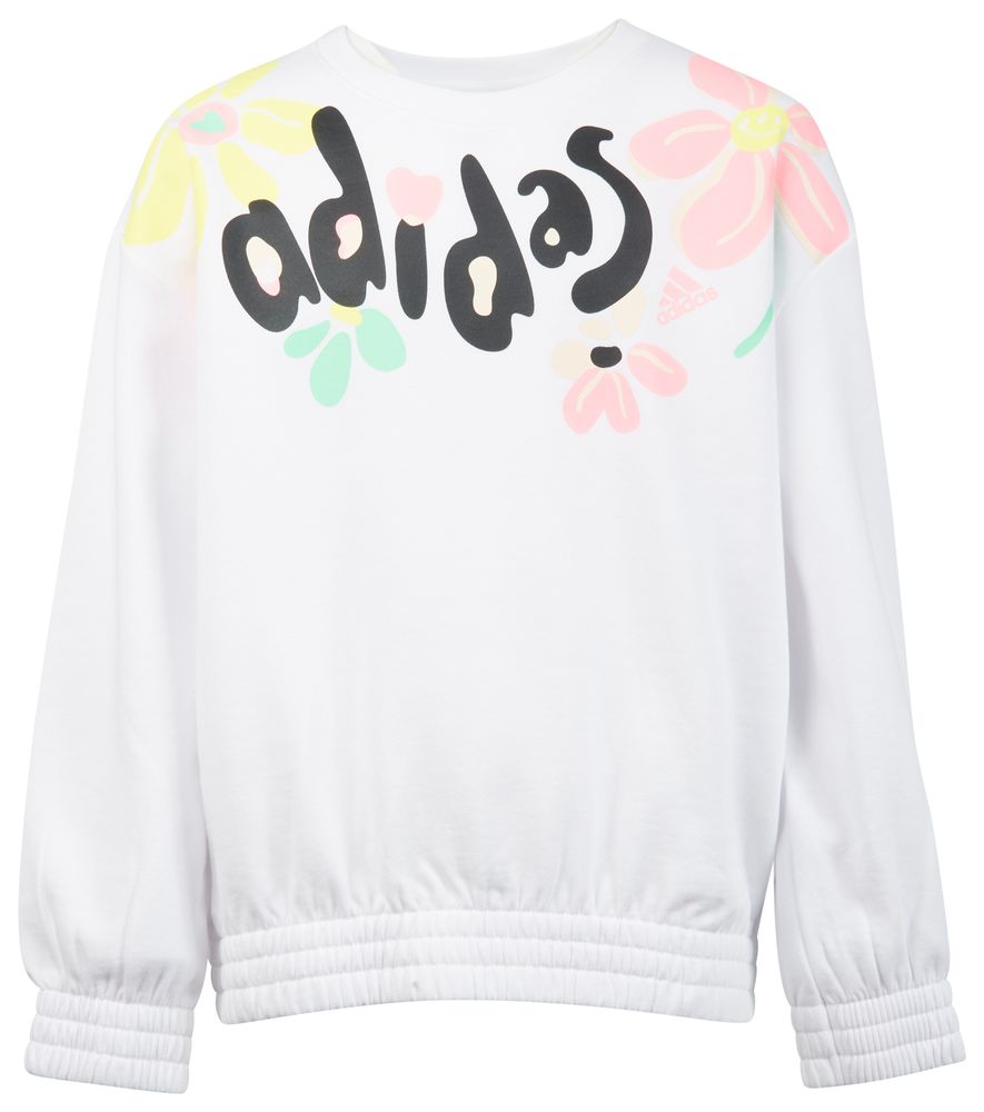 Adidas Floral Print Crew Girls Grade School MainPlace Mall