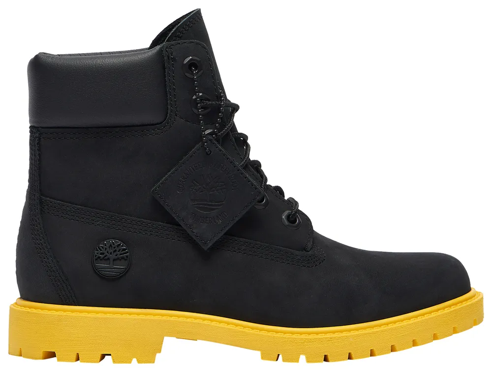 Black and outlet yellow timberland boots