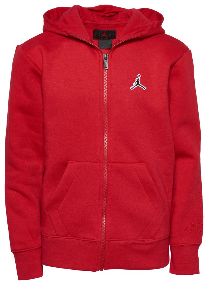 Red zipper hot sale hoodie boys