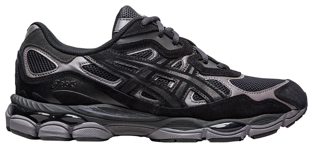 Mens asics running shoes black best sale