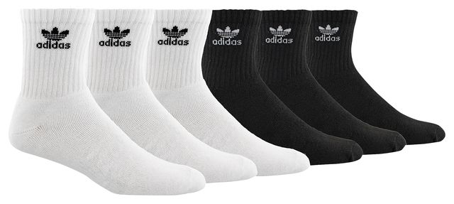 Adidas Originals Trefoil Cushioned Quarter Socks 6-Pack - Men's | Mall ...